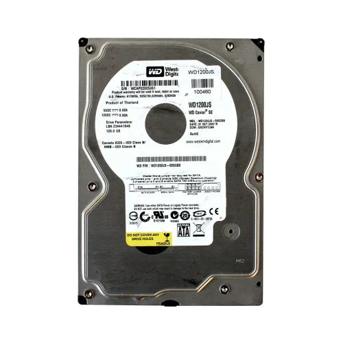 WD1200JS-00SGB0-1 - Western Digital Caviar SE 120GB 7200RPM SATA 3Gb/s 8MB Cache 7-Pin 3.5-Inch Hard Drive