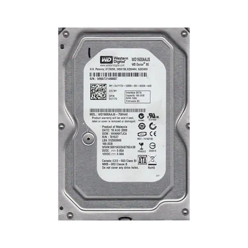 WD1600AAJS-75B4A0-DELL - Dell Caviar Blue 160GB 7200RPM SATA 3Gb/s 8MB Cache 3.5-Inch Hard Drive
