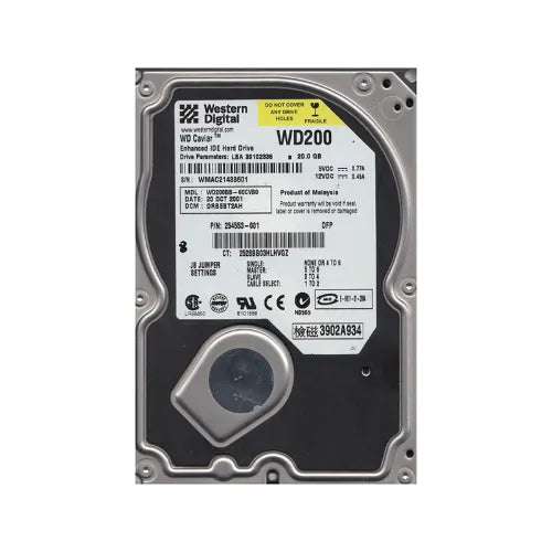 WD200BB-60CVB0-1 - Western Digital Caviar 20GB 7200RPM EIDE 2MB Cache (512) 3.5-Inch Hard Drive