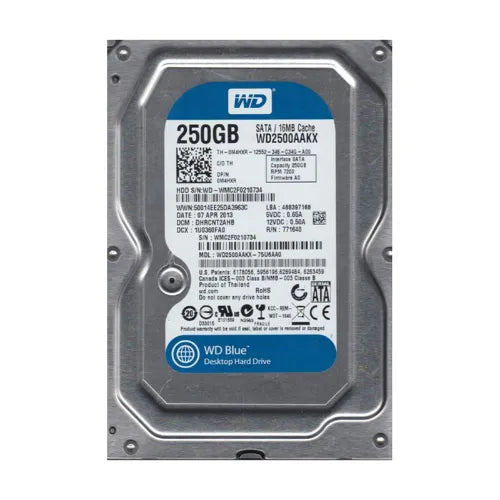 WD2500AAKX-75U6AA0-DELL - Dell Caviar Blue 250GB 7200RPM SATA 6Gb/s 16MB Cache (RoHS) 3.5-Inch Hard Drive