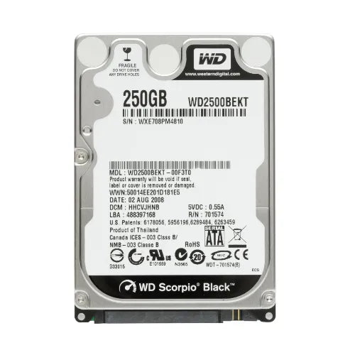 WD2500BEKT-DELL - Dell 250GB 7200RPM SATA 6Gb/s 64MB Cache (CE) 2.5-Inch Hard Drive