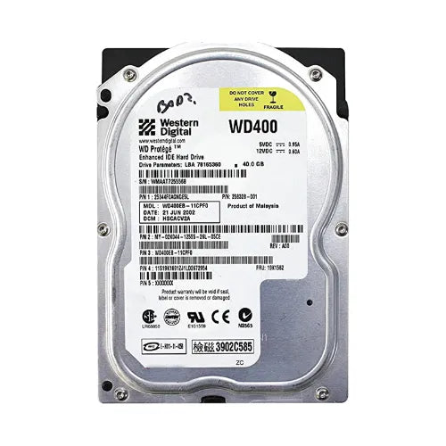 WD400EB-11CPF0-1 - Western Digital Protege 40GB 5400RPM EIDE 2MB Cache (CE) 3.5-Inch Hard Drive