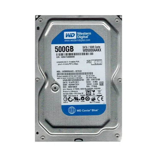 WD5000AAKX-001CA0-1 - Western Digital Caviar Blue 500GB 7200RPM SATA 6Gb/s 16MB Cache 3.5-Inch Hard Drive