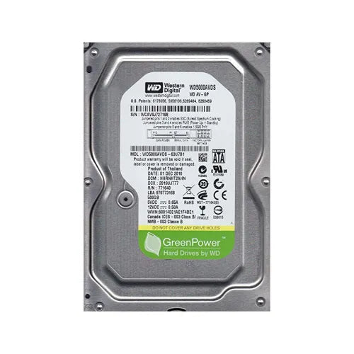 WD5000AVDS-GEN - Western Digital AV-GP 500GB 5400RPM SATA 3Gb/s 32MB Cache (RoHS) 3.5-Inch Hard Drive