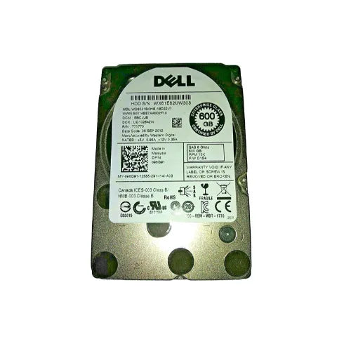 WD6001BKHG-18D22V1-DELL - Dell EqualLogic 600GB 10000RPM SAS 6Gb/s Hot-Swappable 2.5-Inch Hard Drive