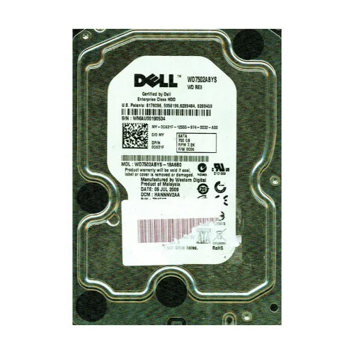 WD7502ABYS-18A6B0-DELL - Dell RE3 750GB 7200RPM SATA 3Gb/s 32MB Cache (RoHS) 3.5-Inch Enterprise Hard Drive