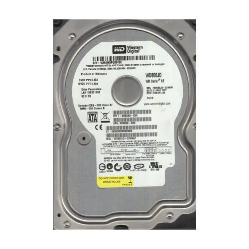 WD800JD-22MSA1-1 - Western Digital Caviar SE 80GB 7200RPM SATA 1.5Gb/s 8MB Cache 3.5-Inch Hard Drive