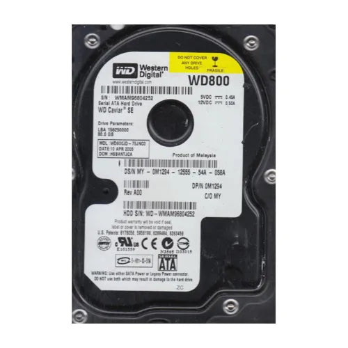 WD800JD-75JNC0-DELL - Dell Caviar SE 80GB 7200RPM SATA 1.5Gb/s 8MB Cache 3.5-Inch Hard Drive