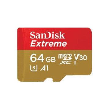 SanDisk - SDSQXAF-064G-GN6AA - Extreme 64GB microSDXC UHS-I Flash Memory Card for Action Cameras