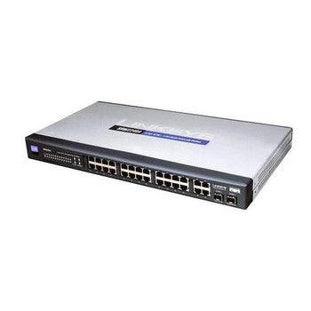 Cisco - SRW224G4K9NA - SRW224G4 24-Ports 10/100Mbps PoE 4 x Gigabit Ethernet Managed Switch
