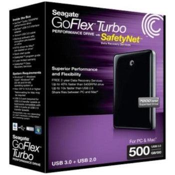 Seagate - STAD500103 - FreeAgent GoFlex Turbo 500GB 7200RPM USB 3.0 2.5-inch External Hard Drive (Black)