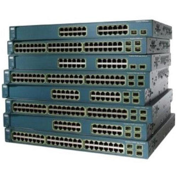 Cisco - WS-C3560G-48PS-S-RF - 48-Ports 10/100/1000 RJ-45 PoE Manageable Layer2 Fixed Rack Mountable and Standalone/Clustering Ethernet Switch with 4x SFP