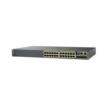 Cisco - WS-C2960S-24PS-L-A1 - Catalyst 2960s-24-pd-l 24-Ports 10/100/1000 RJ-45 PoE Manageable Layer2 Rack-mountable 1U Ethernet Switch with 4x SFP Ports