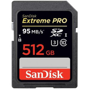 SanDisk - SDSDXP-512G-A46 - Extreme Pro 512GB Class 10 SDXC UHS-I Flash Memory Card