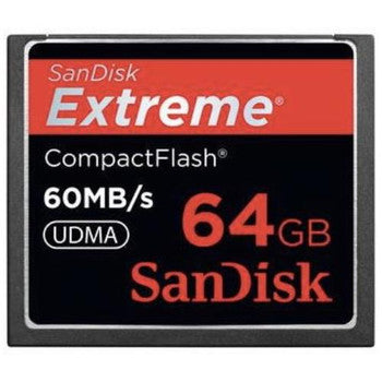 SanDisk - SDCFX-064G-X46 - 64GB Extreme UDMA 60MB/s CompactFlash (CF) Memory Card