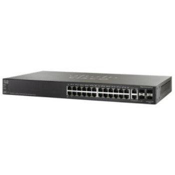 Cisco - SF500-24P-K9-NA - Small Business SF500-24P 24-Ports SFP 10/100Base-T PoE Manageable Layer 2 Rack-mountable 1U Fast Ethernet Switch