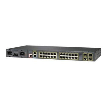 Cisco - ME-3400E-24TS-M - ME 3400E Series 24-Ports 10/100/1000Base-T RJ-45 Manageable Layer3 Rack-Mountable 1U Switch with 2x SFP Expansion Slots (Refurbi