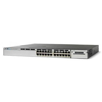 Cisco - WS-C3750X-24P-S-A1 - Catalyst 3750-X Series 24-Ports 10/100/1000Base-T RJ-45 PoE+ USB Manageable Layer3 Rack-mountable 1U Ethernet Switch (Refurbi