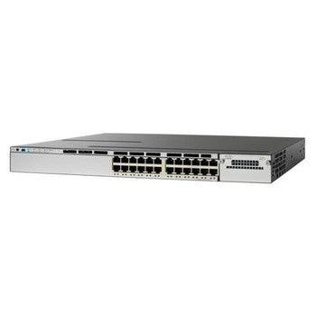 Cisco - WS-C3750X-24T-L-A1 - 3750x-24t-L 24-Ports 10/100/1000Base-T RJ-45 USB Manageable Layer3 Rack-mountable 1U Desktop Stackable Ethernet Switch (Refur