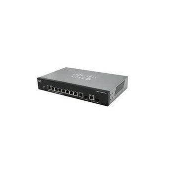 Cisco - SG300-10 - 8-Ports 10/100/1000 RJ-45 Layer3 Desktop rack-mountable Gigabit Switch with 2x combo Gigabit SFP Ports