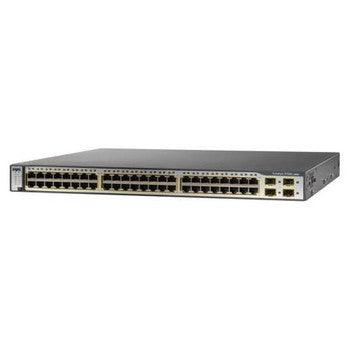Cisco - WS-C3750G-48TS-E= - Catalyst 3750 48-Ports 10/100/1000T RJ-45 PoE Manageable Layer3 Rack Mountable 1U and Stackable Switch 4x SFP Ports (Refurbish