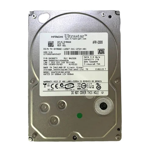 YR660-GEN - Dell 1TB 7200RPM SATA 3Gb/s Hot-Pluggable 3.5-Inch Hard Drive with Tray for PowerEdge Servers